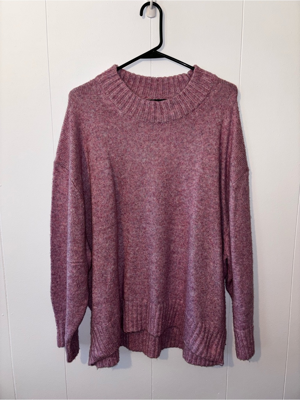 Sonoma Dusty Rose Heathered Crewneck Sweater
